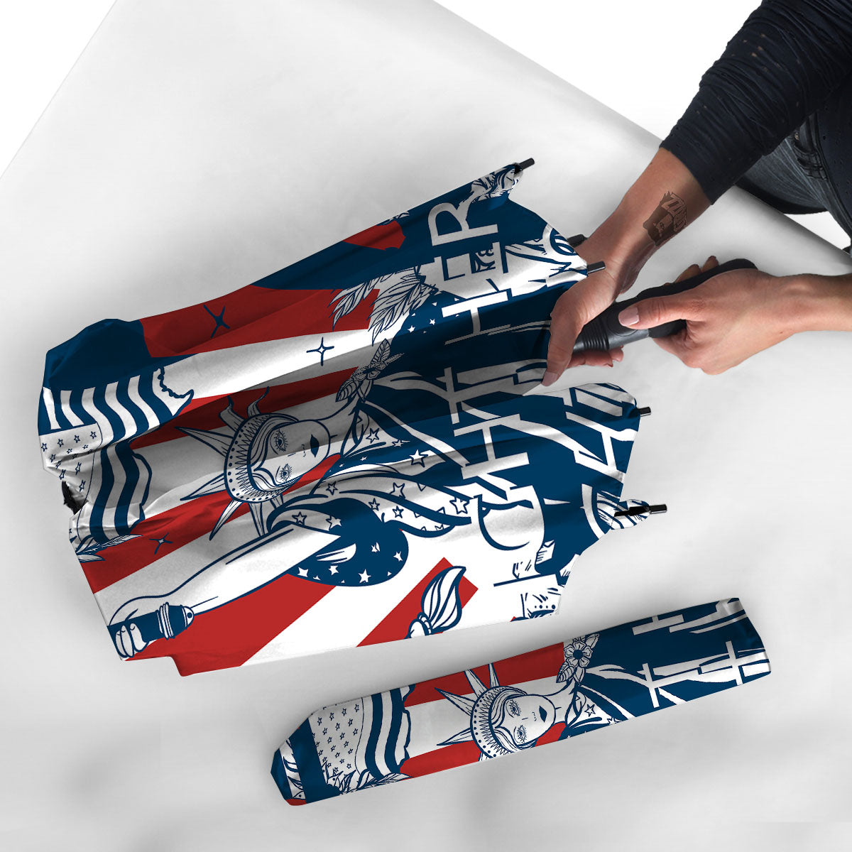 Land Of Liberty American Print Umbrella-grizzshop