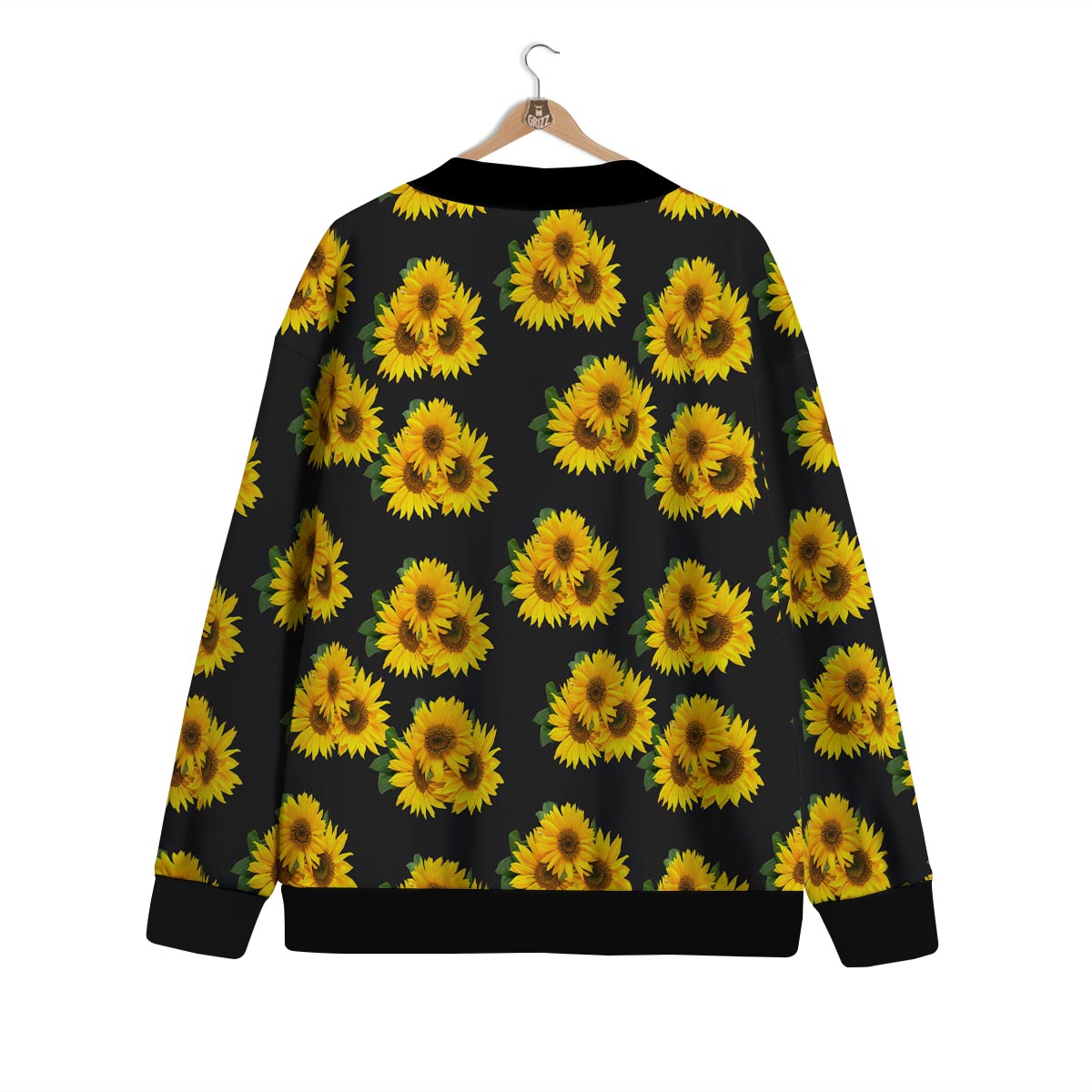 Landscape Sunflower Print Pattern Cardigan-grizzshop