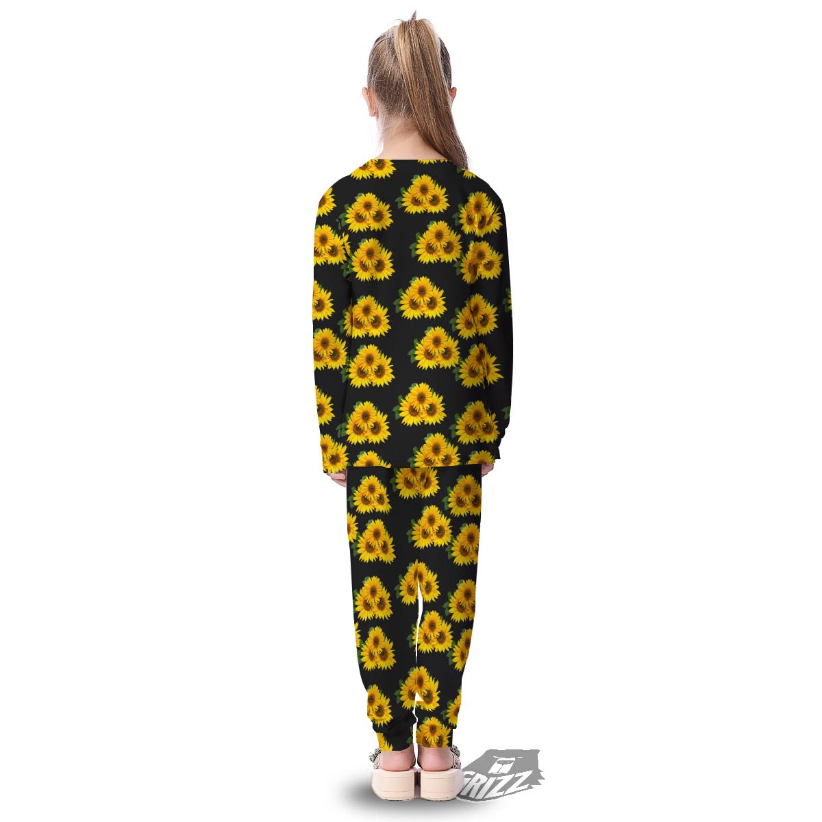 Landscape Sunflower Print Pattern Kid's Pajamas-grizzshop