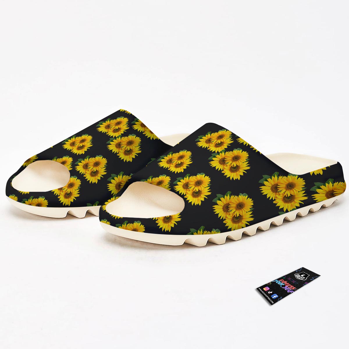 Landscape Sunflower Print Pattern Sandals-grizzshop