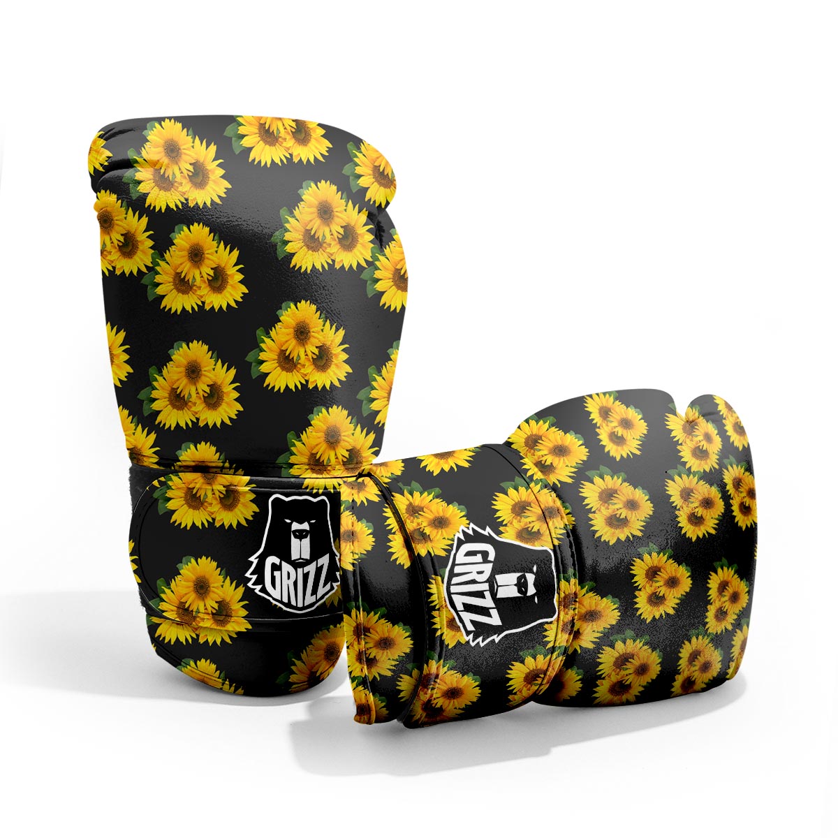 Landscape Sunflower Print Pattern Pro Boxing Glove