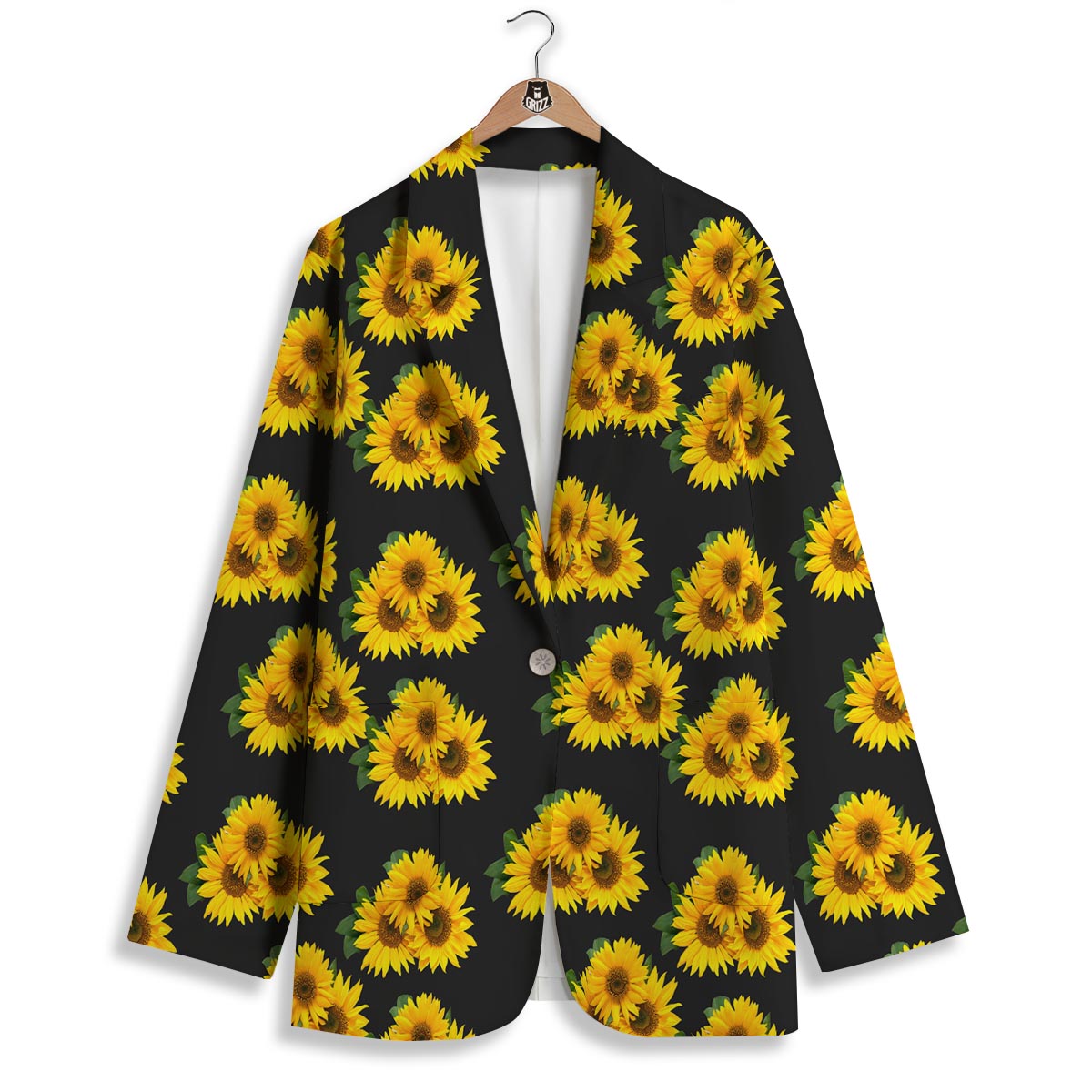 Landscape Sunflower Print Pattern Women's Blazer-grizzshop