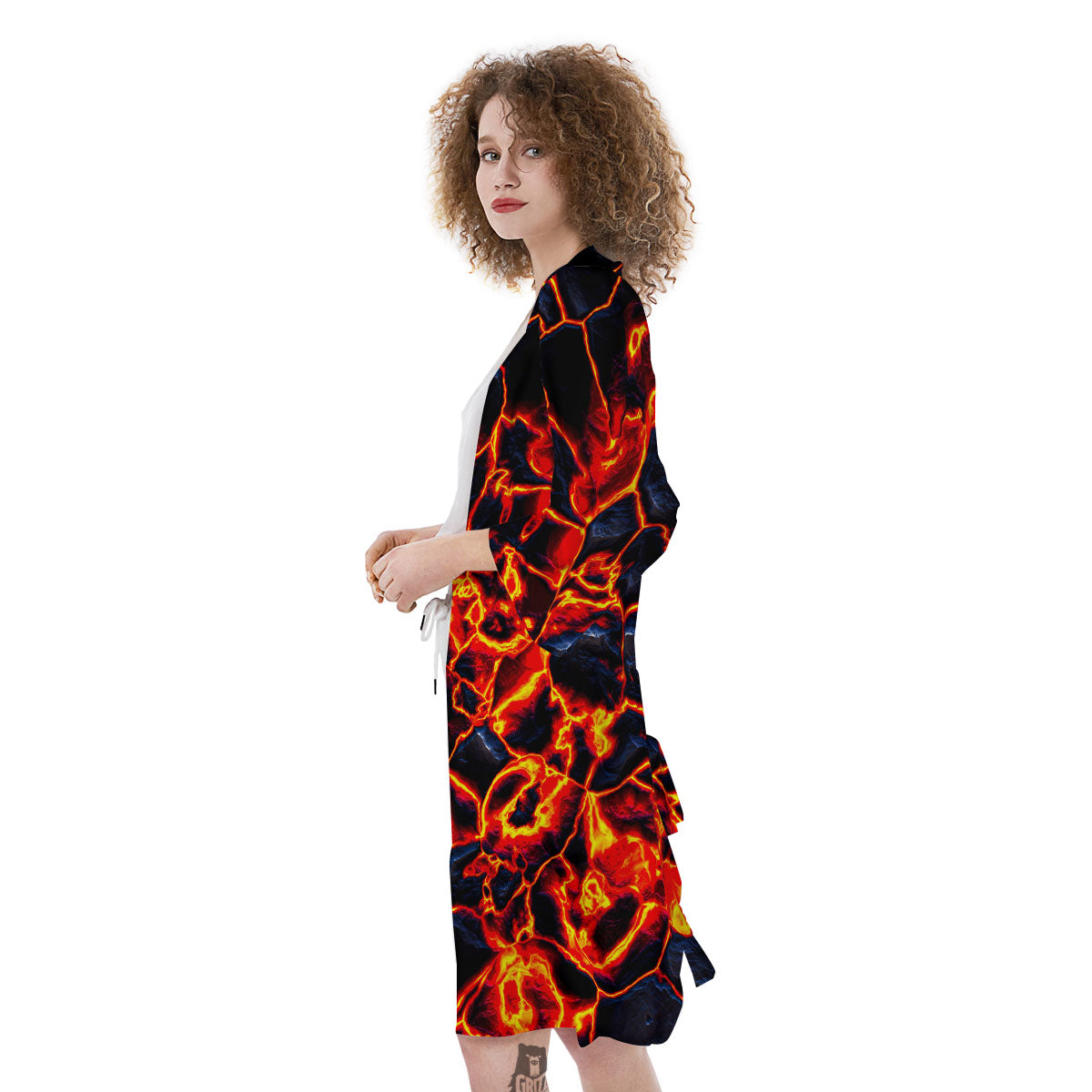 Lava Molten Print Kimono-grizzshop
