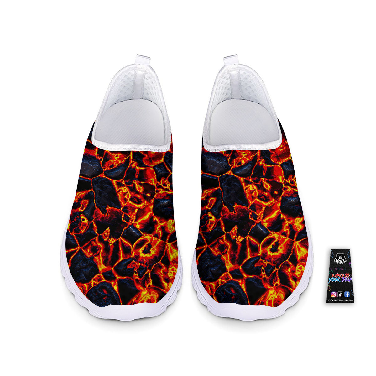 Lava Molten Print Nurse Shoes-grizzshop