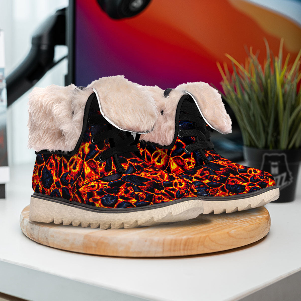 Lava Molten Print Snow Boots-grizzshop