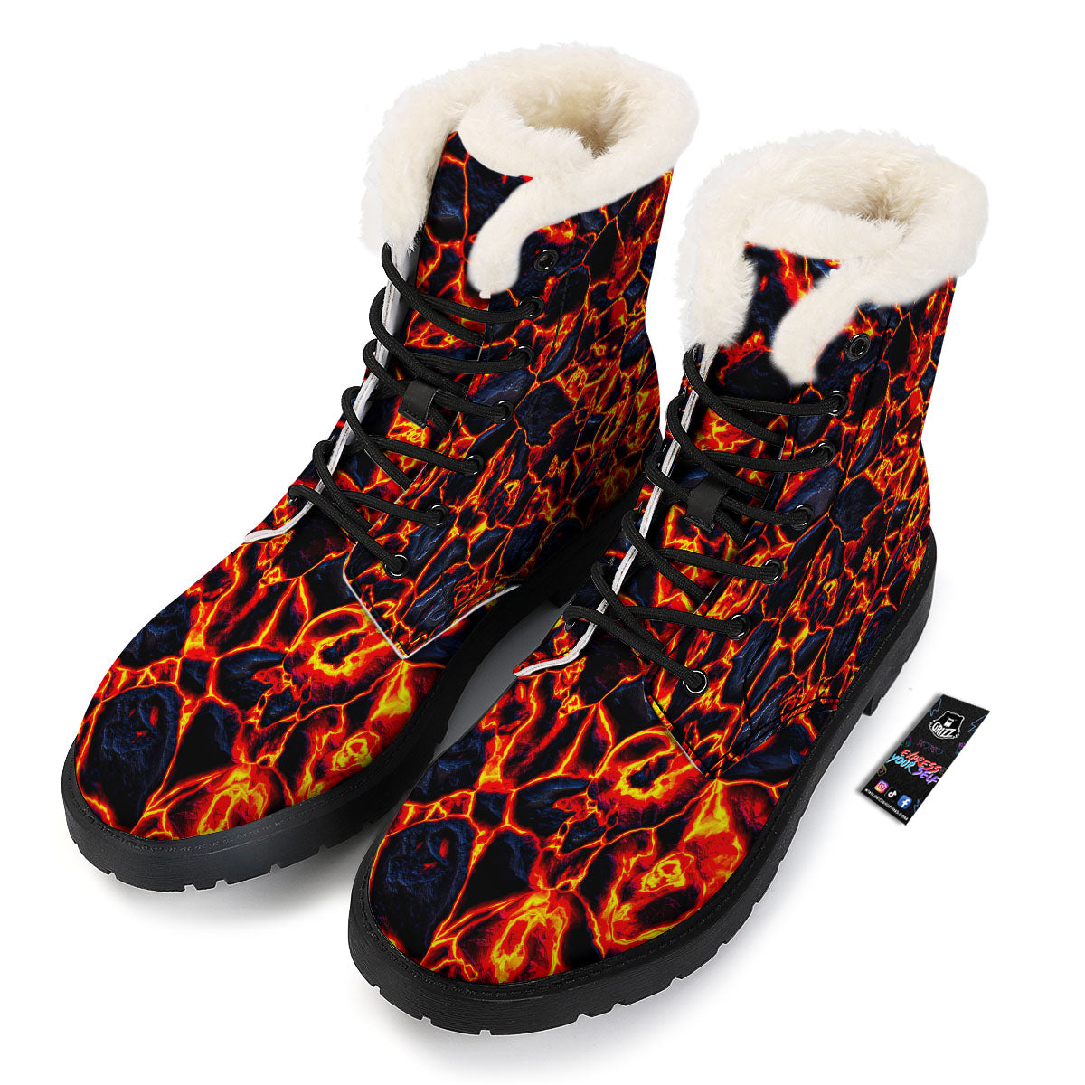 Lava Molten Print Winter Boots-grizzshop