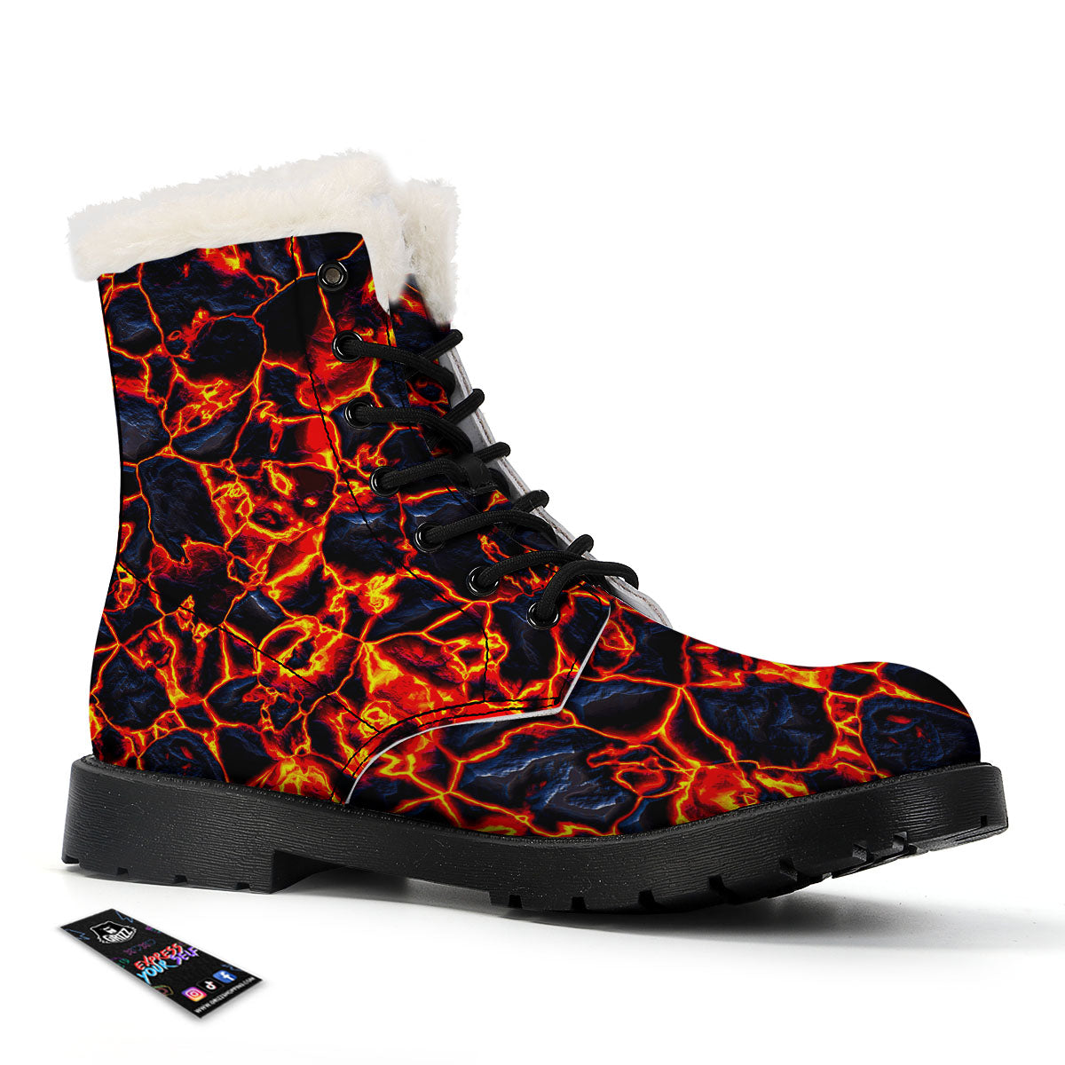 Lava Molten Print Winter Boots-grizzshop
