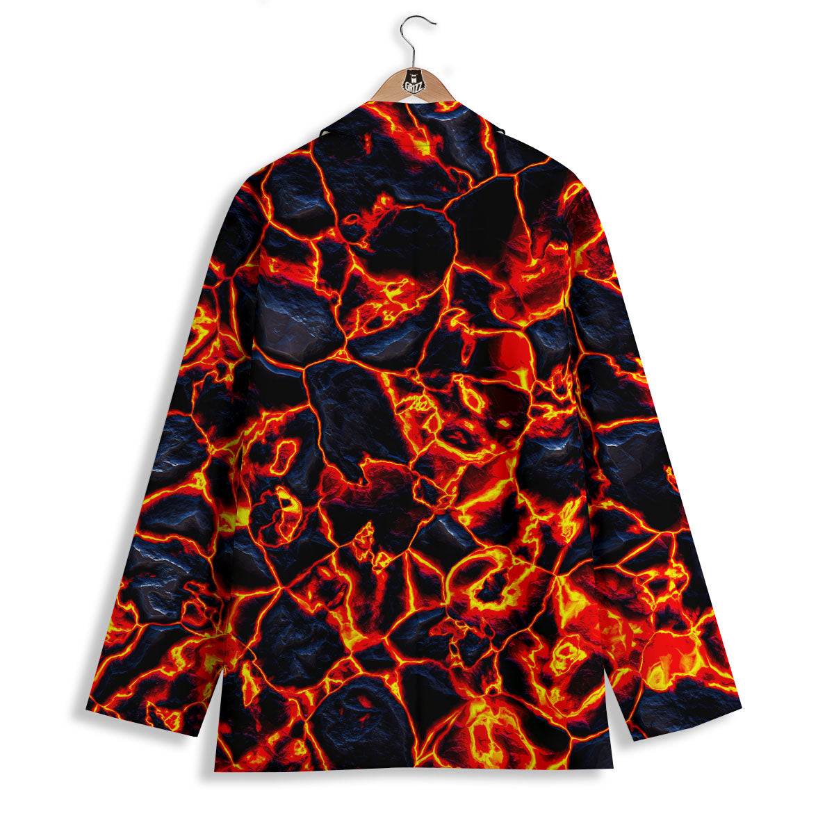 Lava Molten Print Women's Blazer-grizzshop