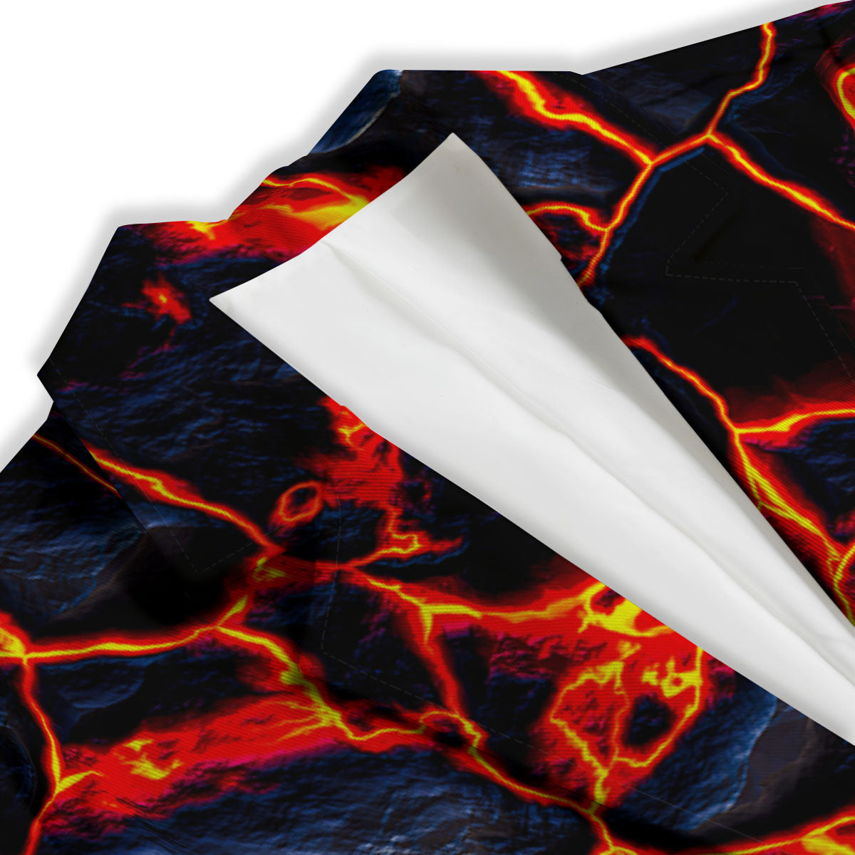 Lava Molten Print Women's Blazer-grizzshop