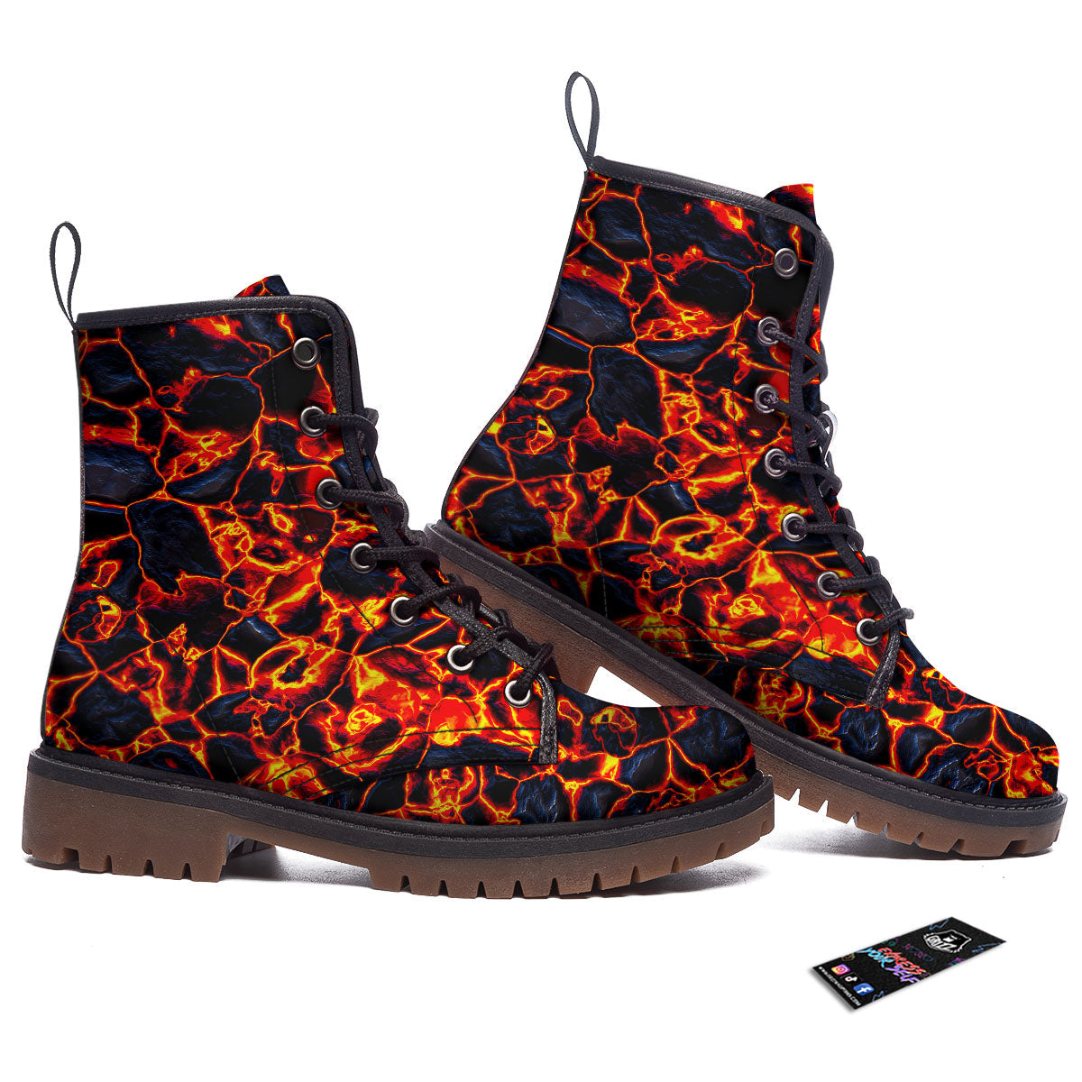 Lava Molten Print Work Boots-grizzshop