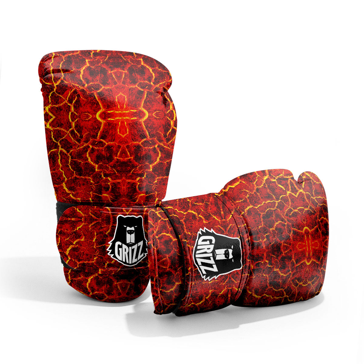 Lava Red Print Pattern Pro Boxing Glove