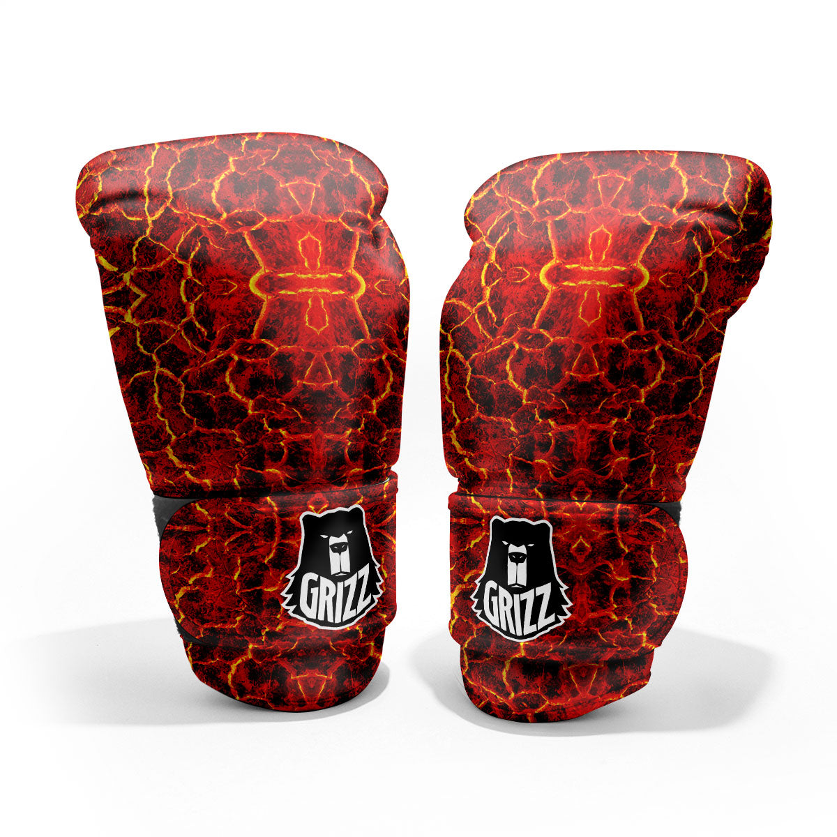 Lava Red Print Pattern Pro Boxing Glove