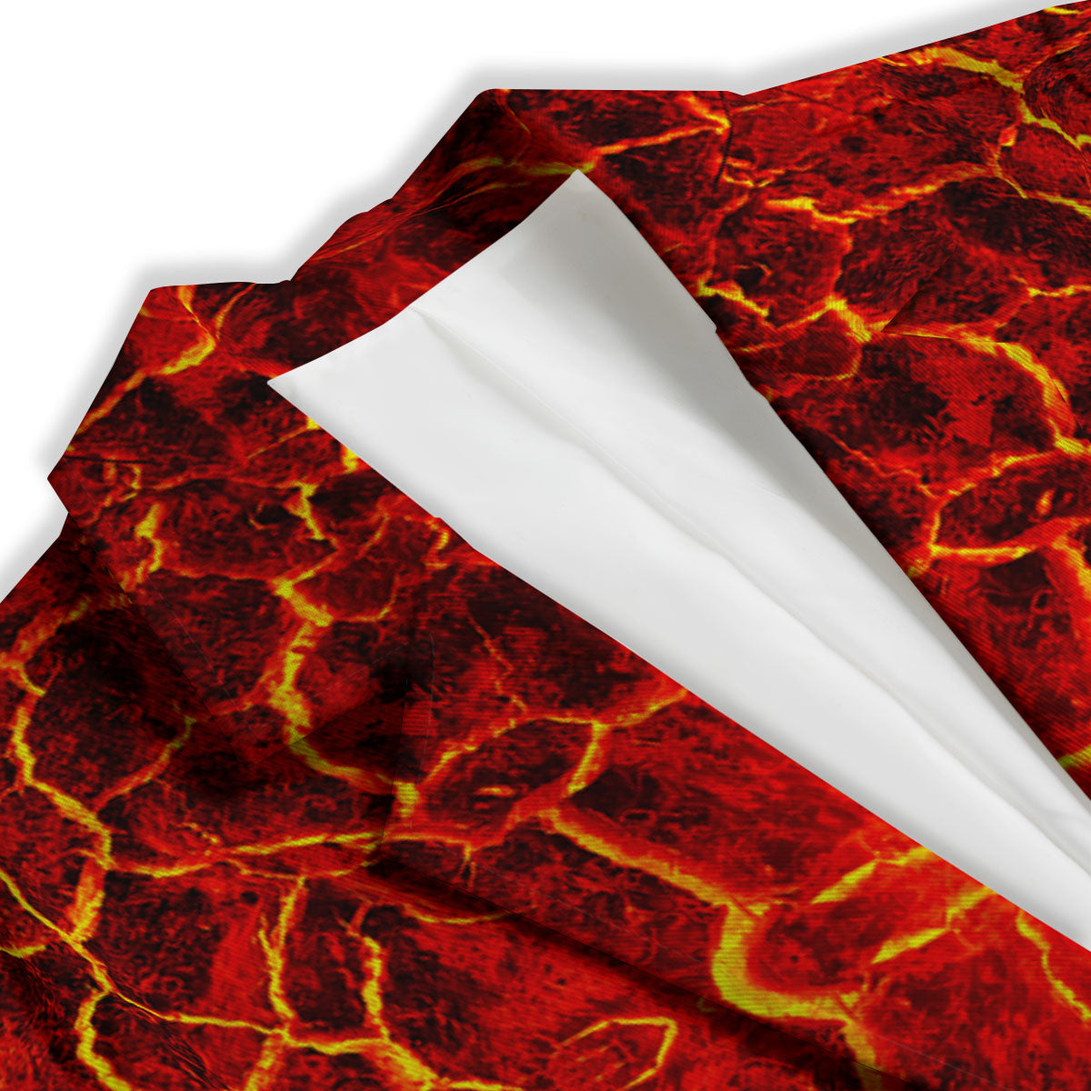 Lava Red Print Pattern Women's Blazer-grizzshop