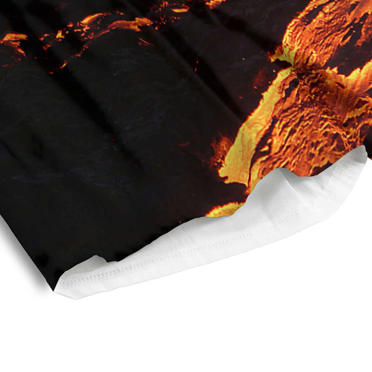 Lava Volcano Print Men's Athletic Shorts