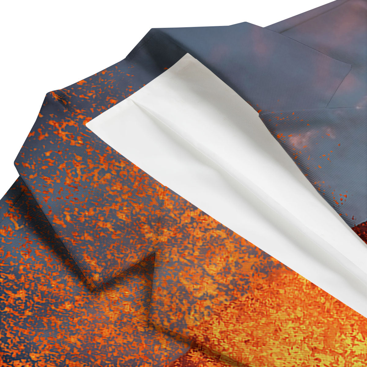 Lava Volcano Print Men's Blazer-grizzshop