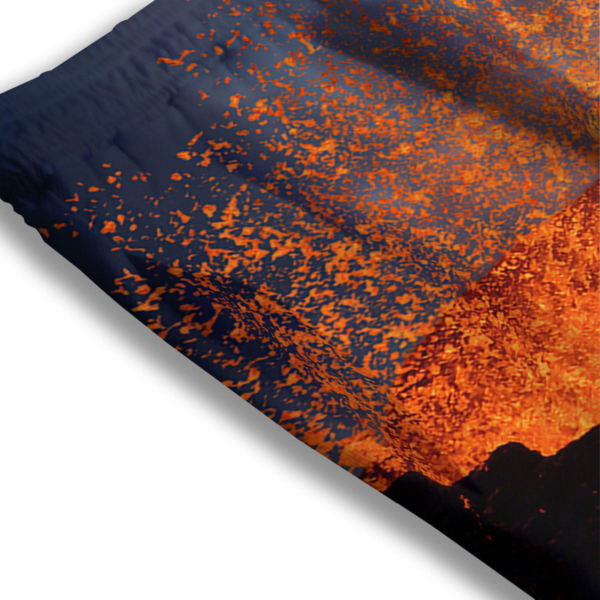 Lava Volcano Print Mesh Shorts