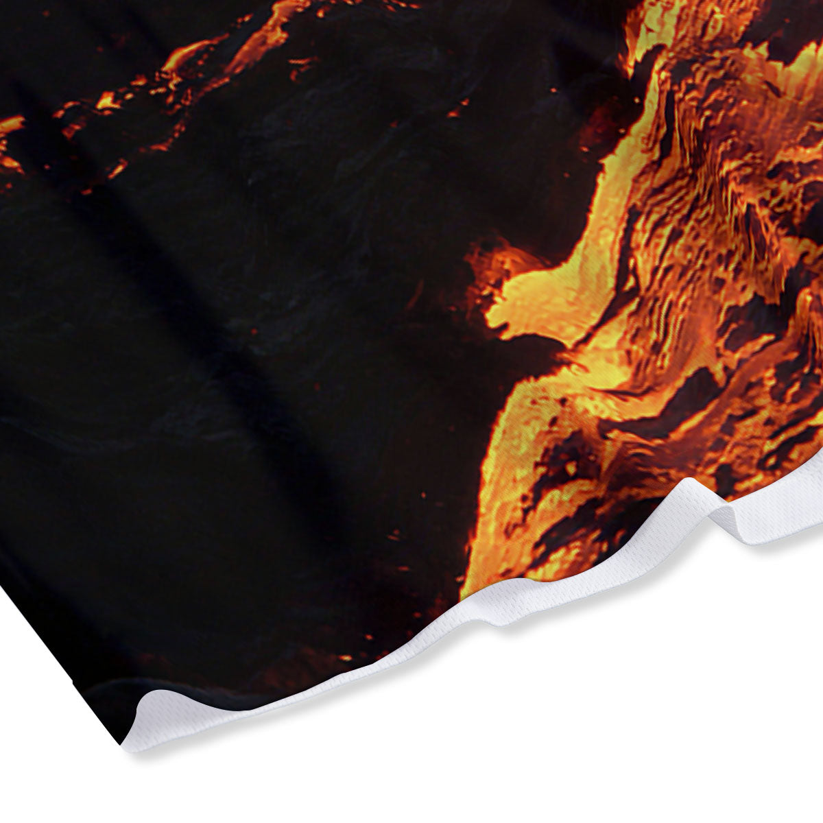 Lava Volcano Print Mesh Shorts