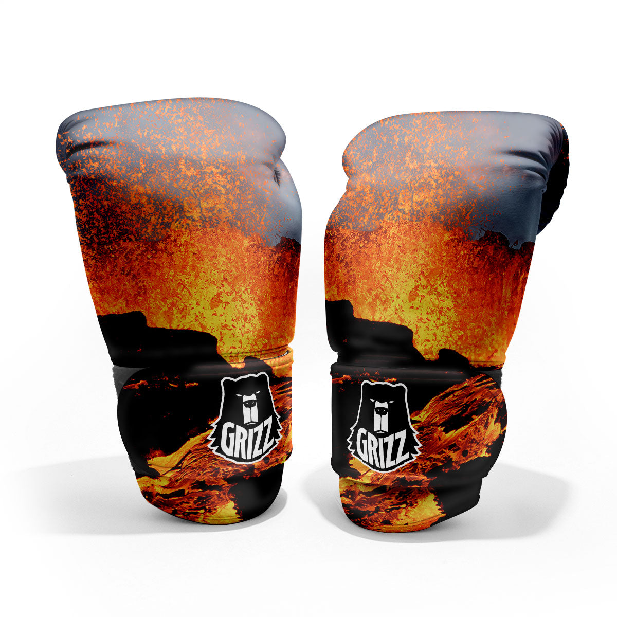 Lava Volcano Print Pro Boxing Glove