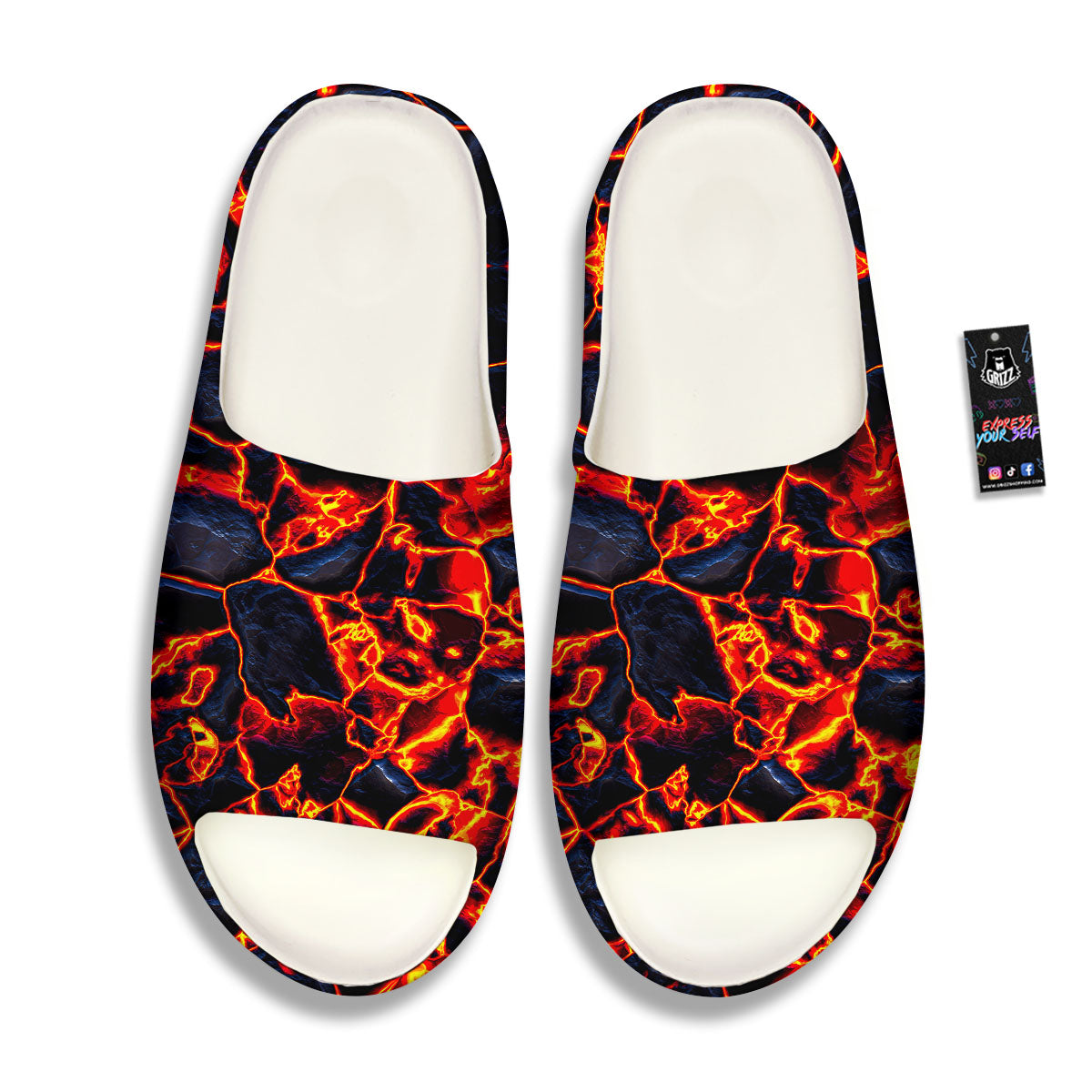 Lava Molten Print Sandals-grizzshop