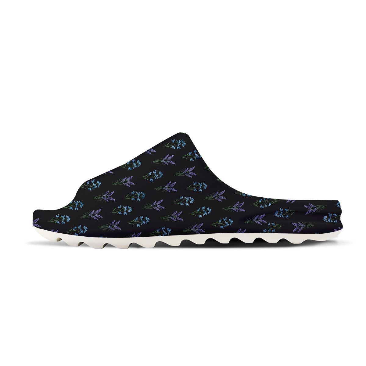 Lavender Embroidery Print Pattern Sandals-grizzshop