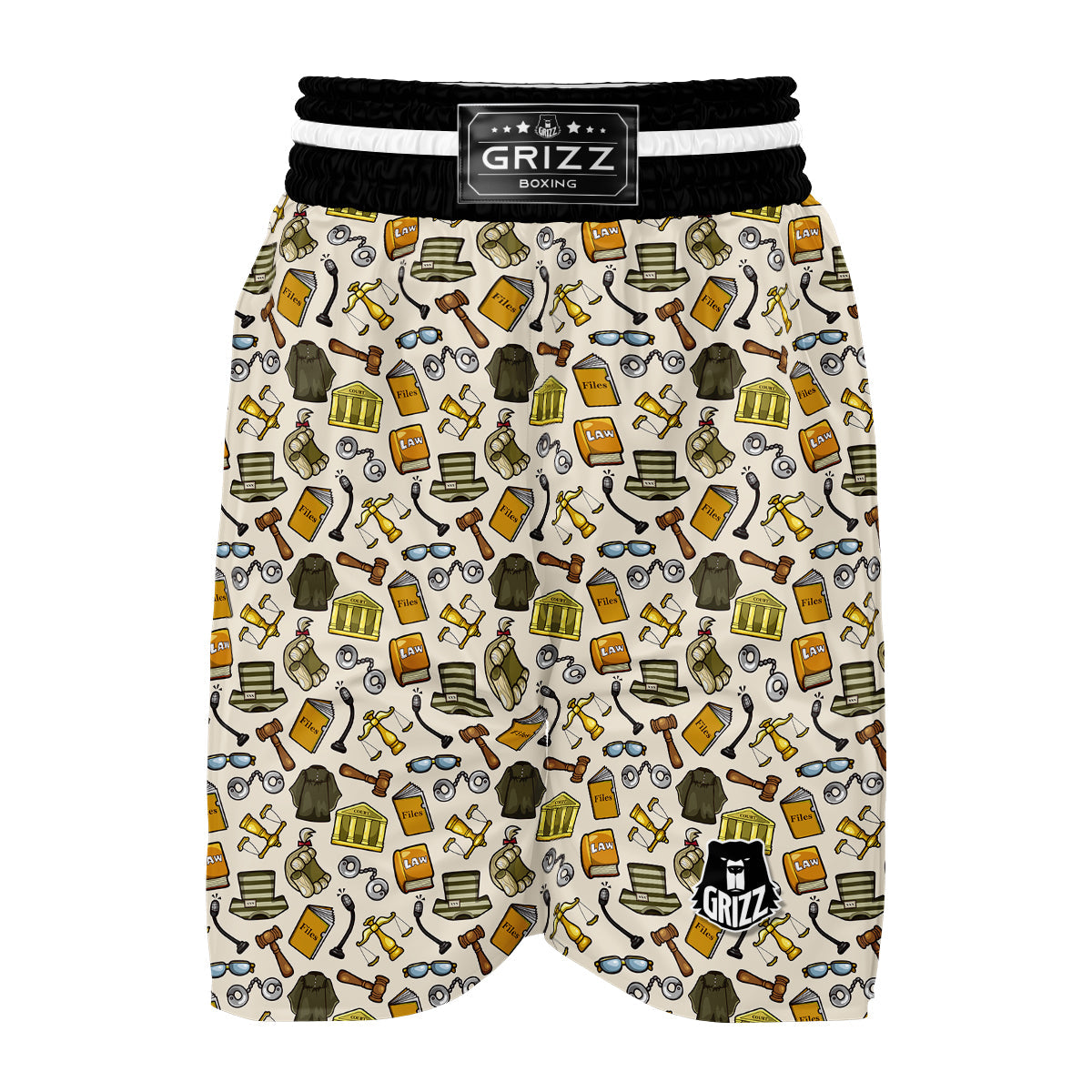 Lawyer And Justice Print Pattern Boxing Shorts-grizzshop