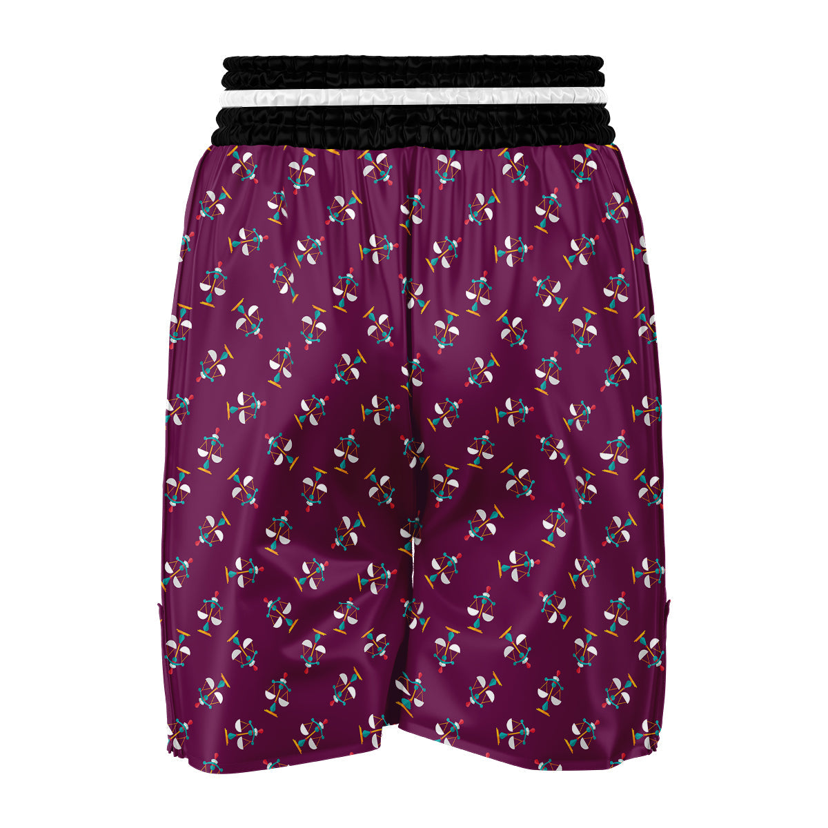 Lawyer Justice Scale Purple Print Pattern Boxing Shorts-grizzshop
