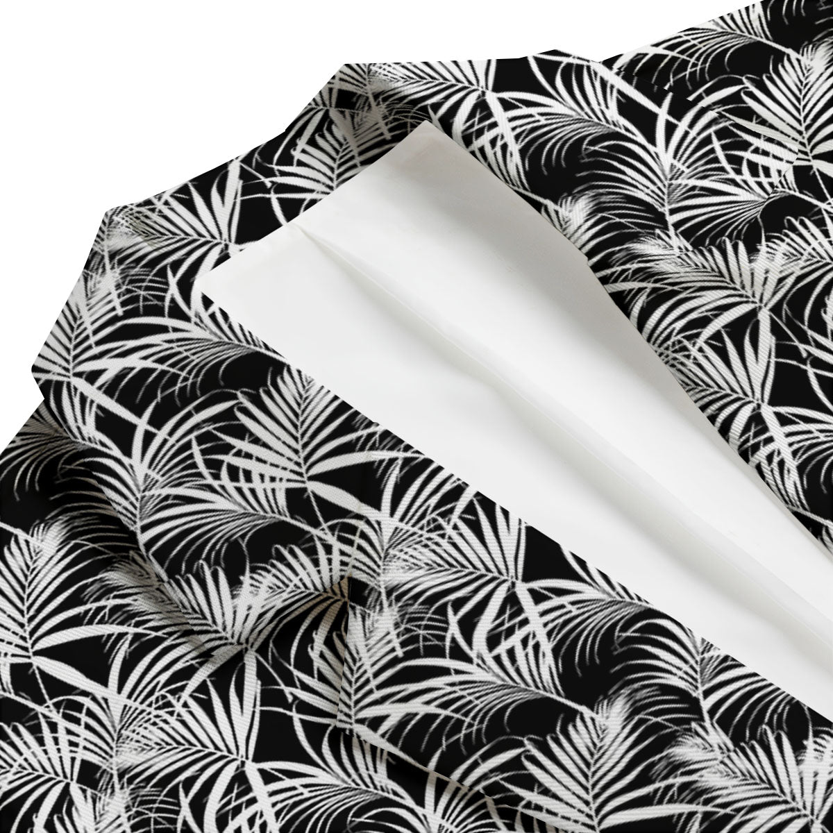 Leaf Aloha Black Palm Print Pattern Men's Blazer-grizzshop