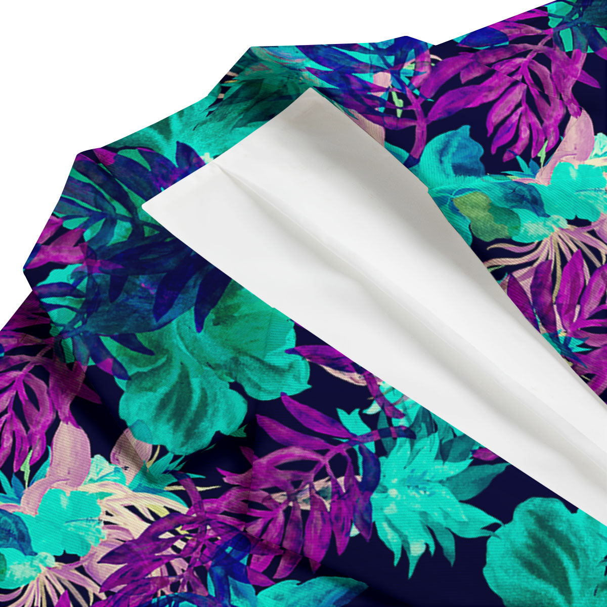 Leaf Green And Purple Print Pattern Men's Blazer-grizzshop