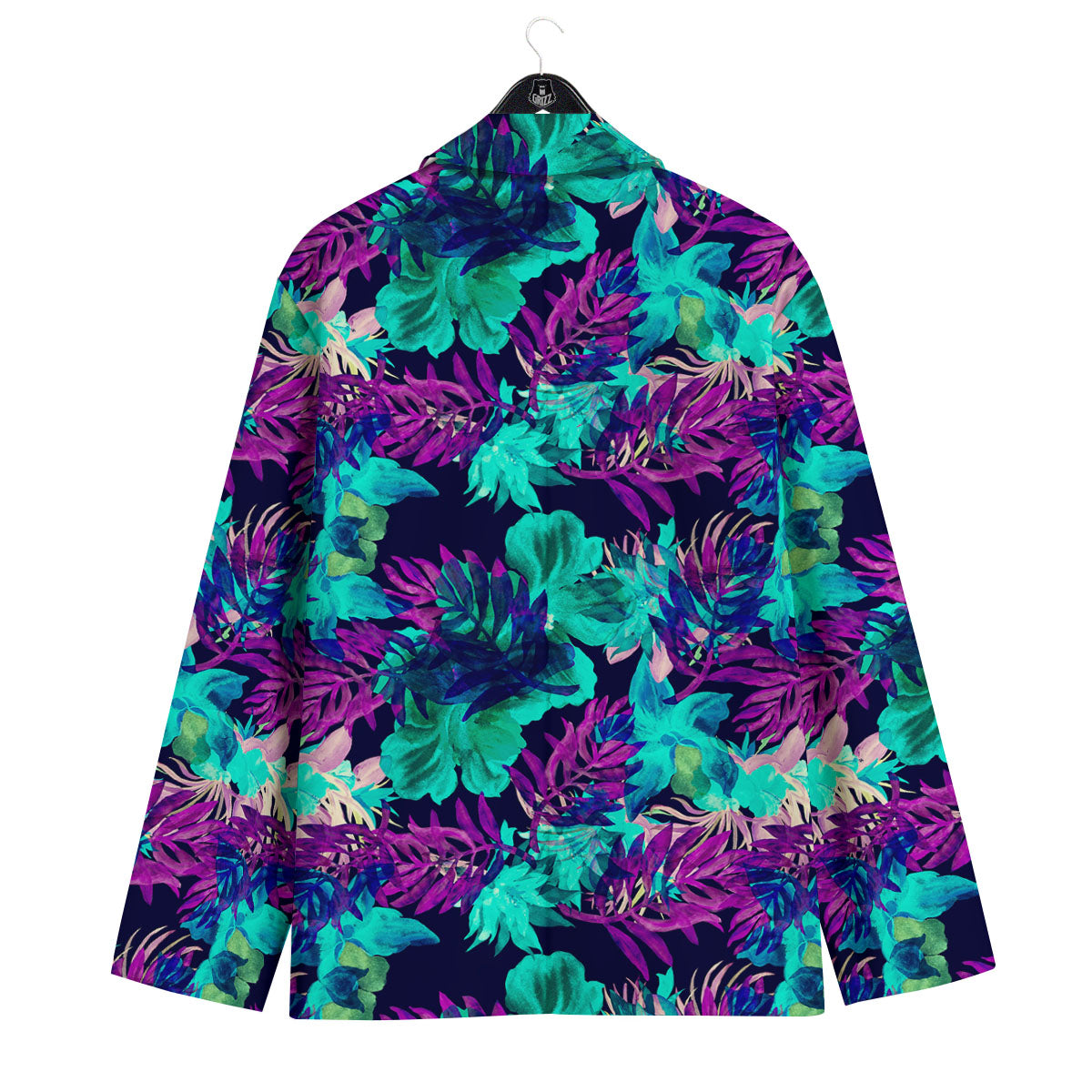 Leaf Green And Purple Print Pattern Men's Sport Coat-grizzshop