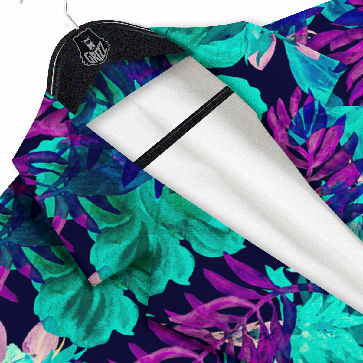 Leaf Green And Purple Print Pattern Men's Sport Coat-grizzshop