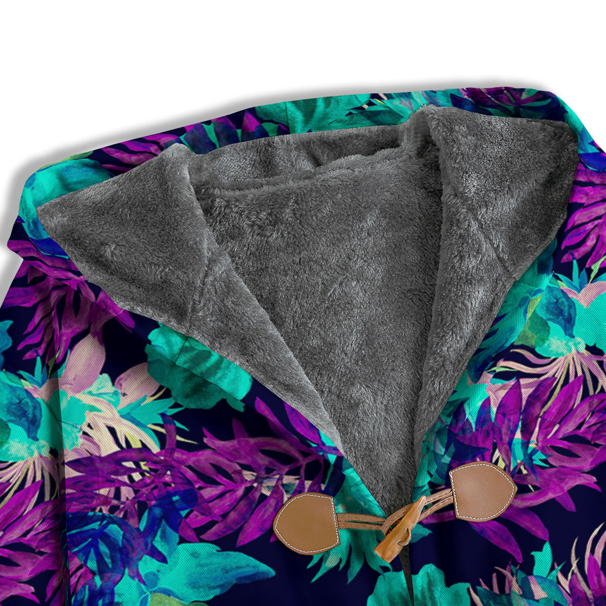 Leaf Green And Purple Print Pattern Men's Windbreaker Jacket-grizzshop