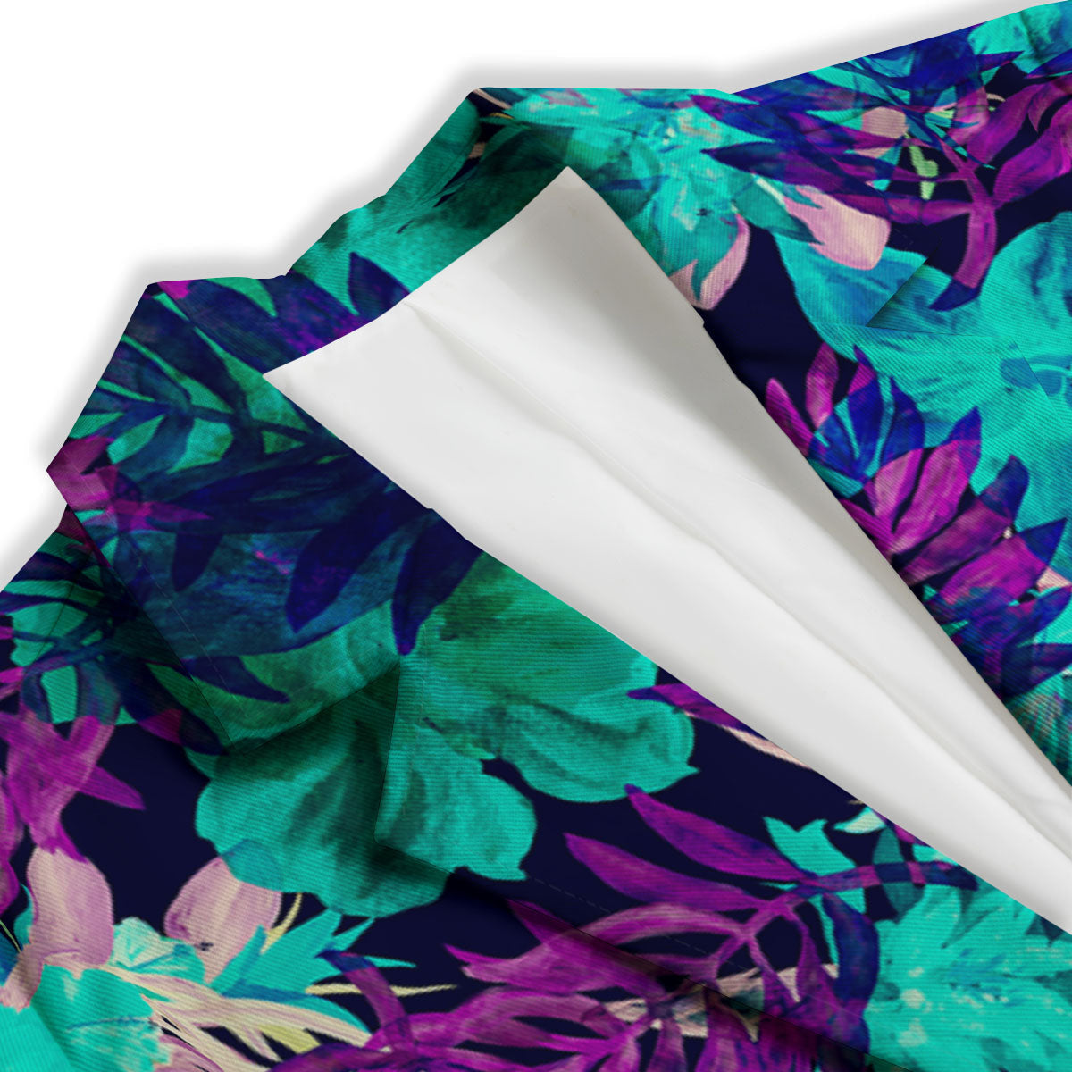 Leaf Green And Purple Print Pattern Women's Blazer-grizzshop