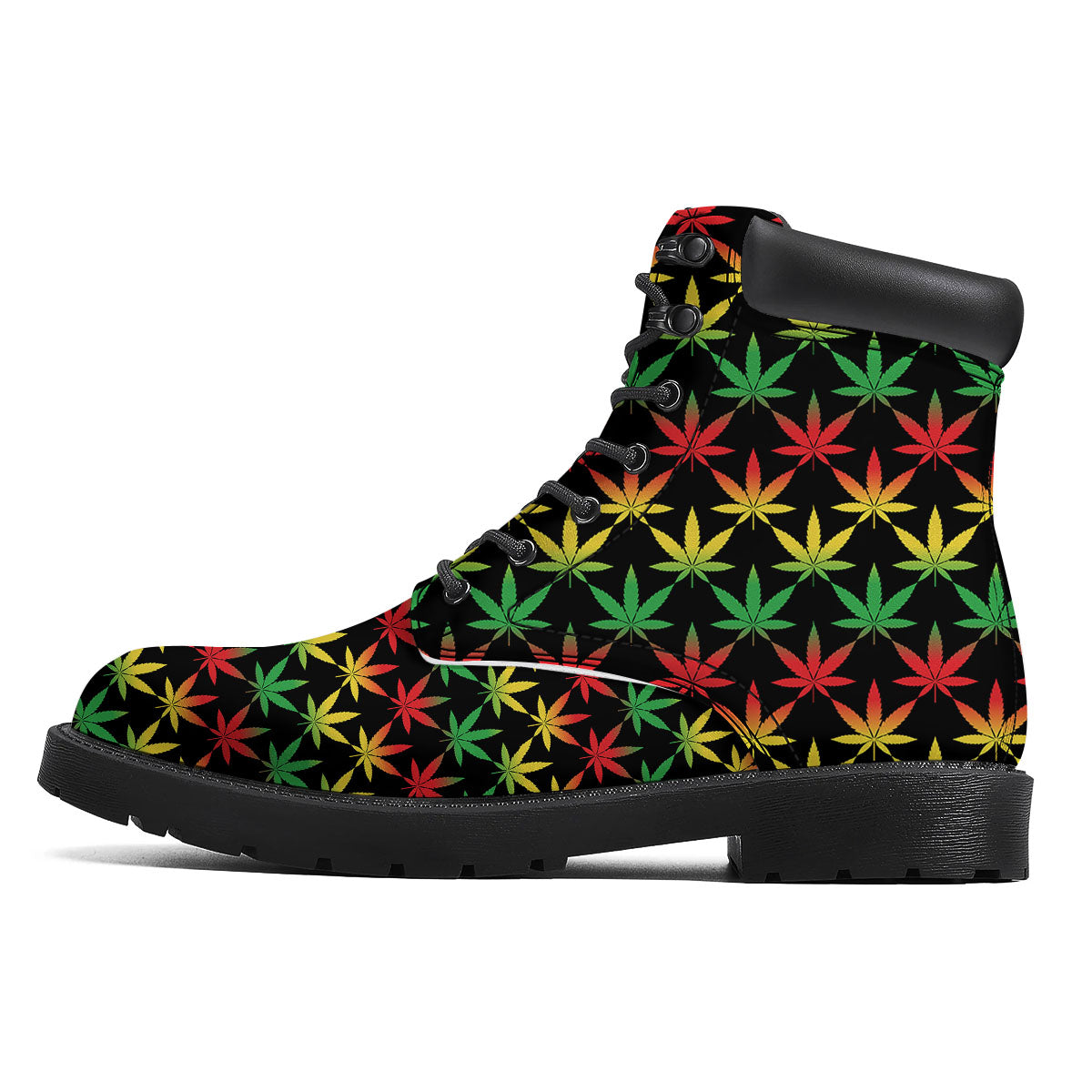 Leaf Reggae Marijuana Print Pattern Boots-grizzshop