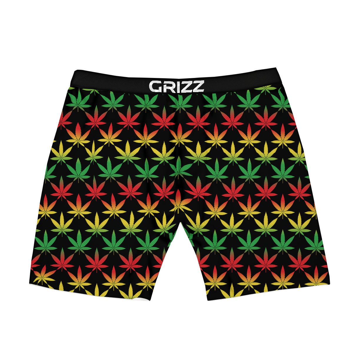 Leaf Reggae Marijuana Print Pattern Boxer Briefs-grizzshop
