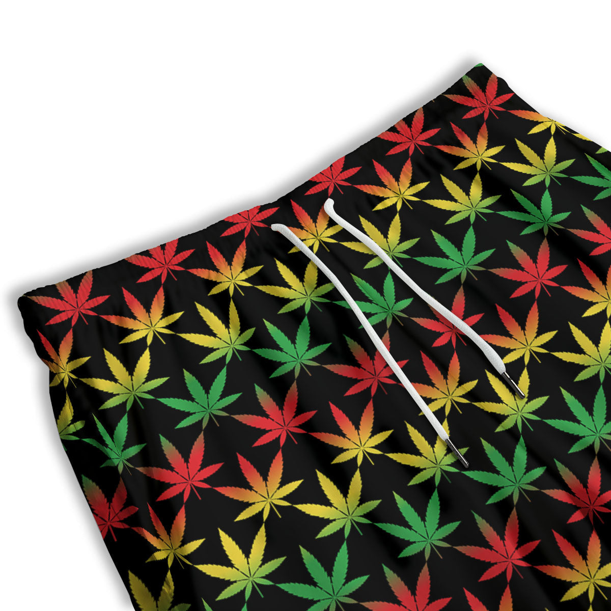 Leaf Reggae Marijuana Print Pattern Men's Athletic Shorts-grizzshop