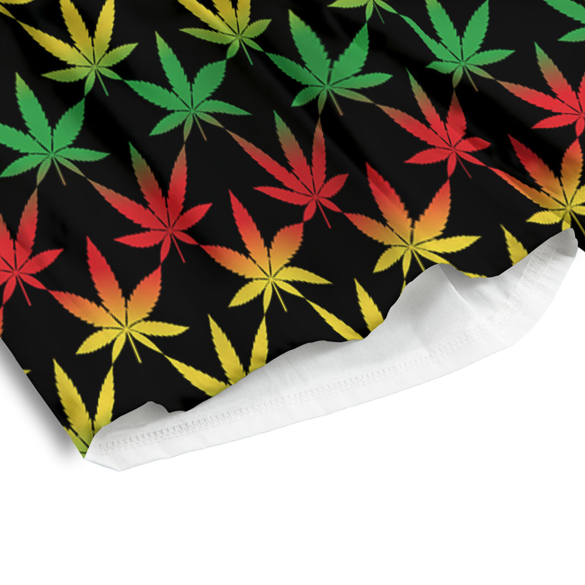 Leaf Reggae Marijuana Print Pattern Men's Athletic Shorts-grizzshop