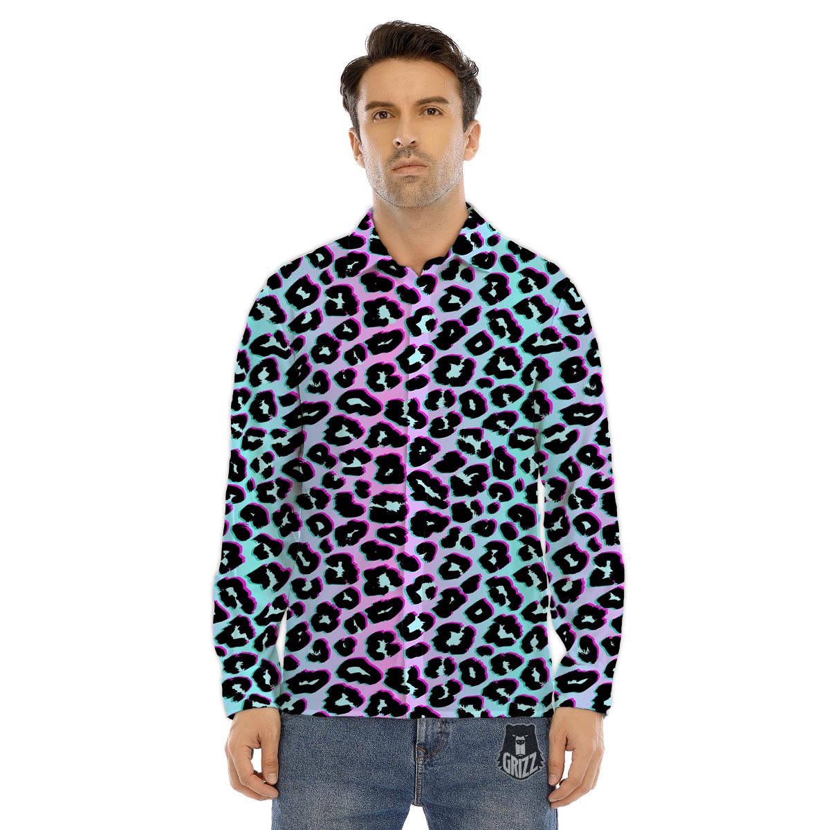 Leaf Reggae Marijuana Print Pattern Men's Dress Shirts-grizzshop