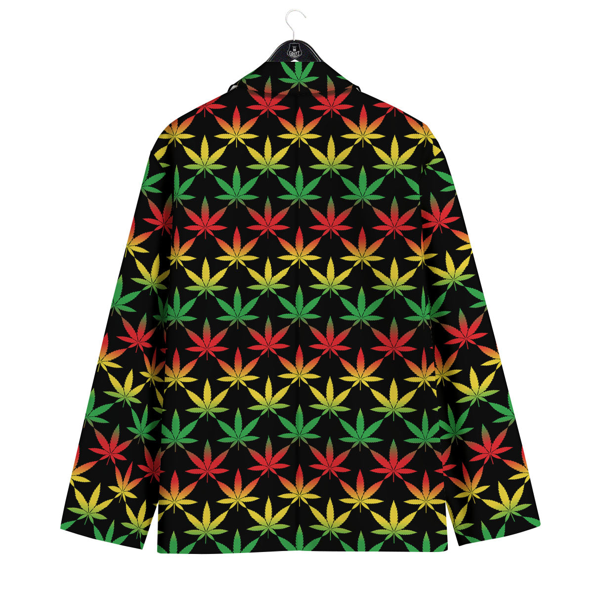 Leaf Reggae Marijuana Print Pattern Men's Sport Coat-grizzshop