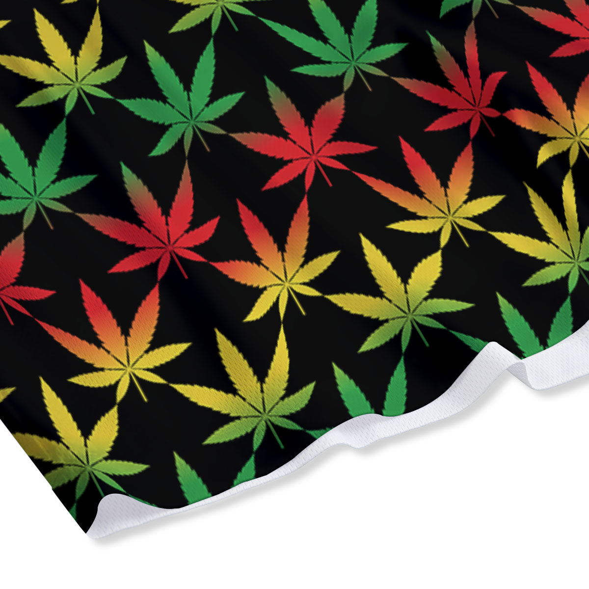 Leaf Reggae Marijuana Print Pattern Mesh Shorts
