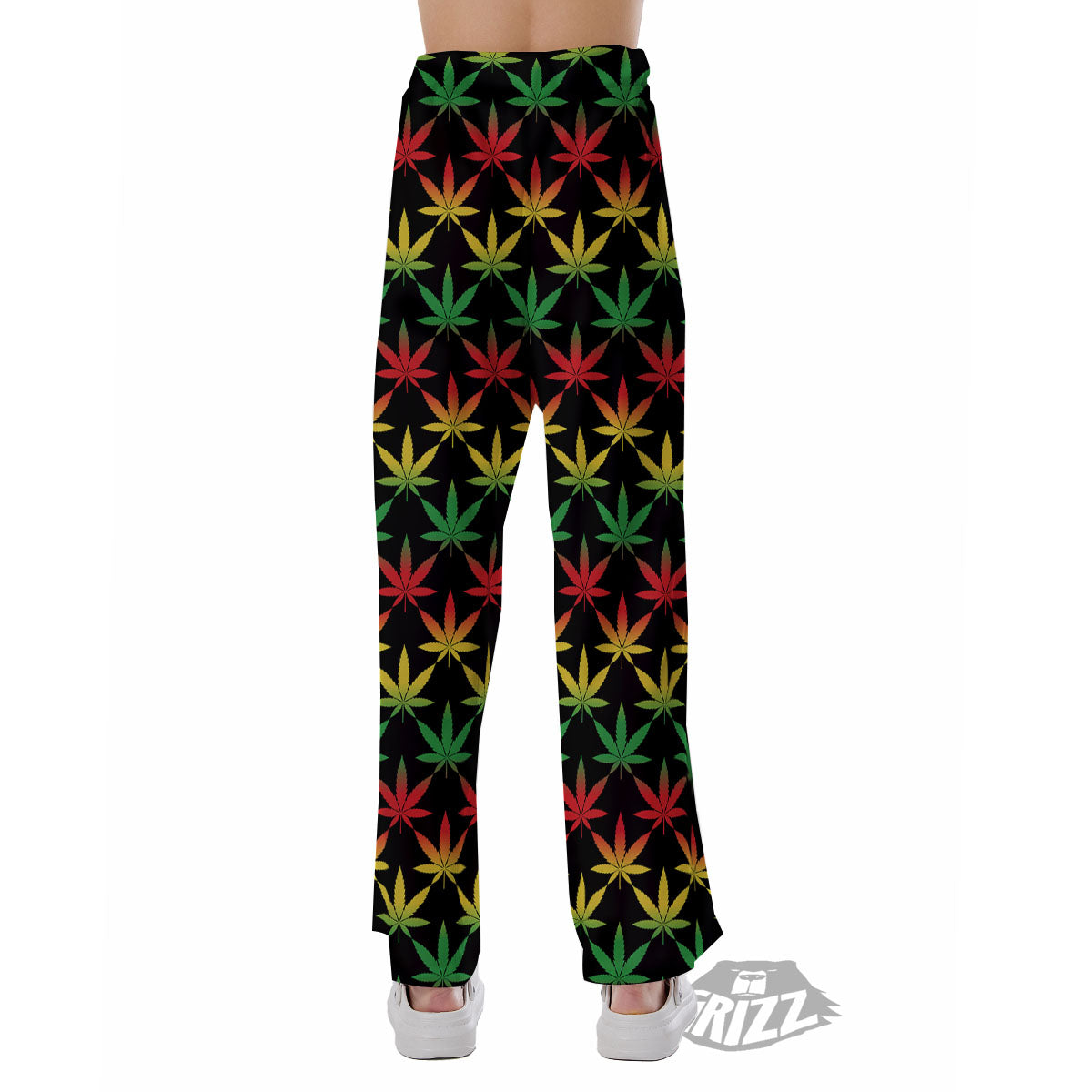 Leaf Reggae Marijuana Print Pattern Pajama Pants-grizzshop
