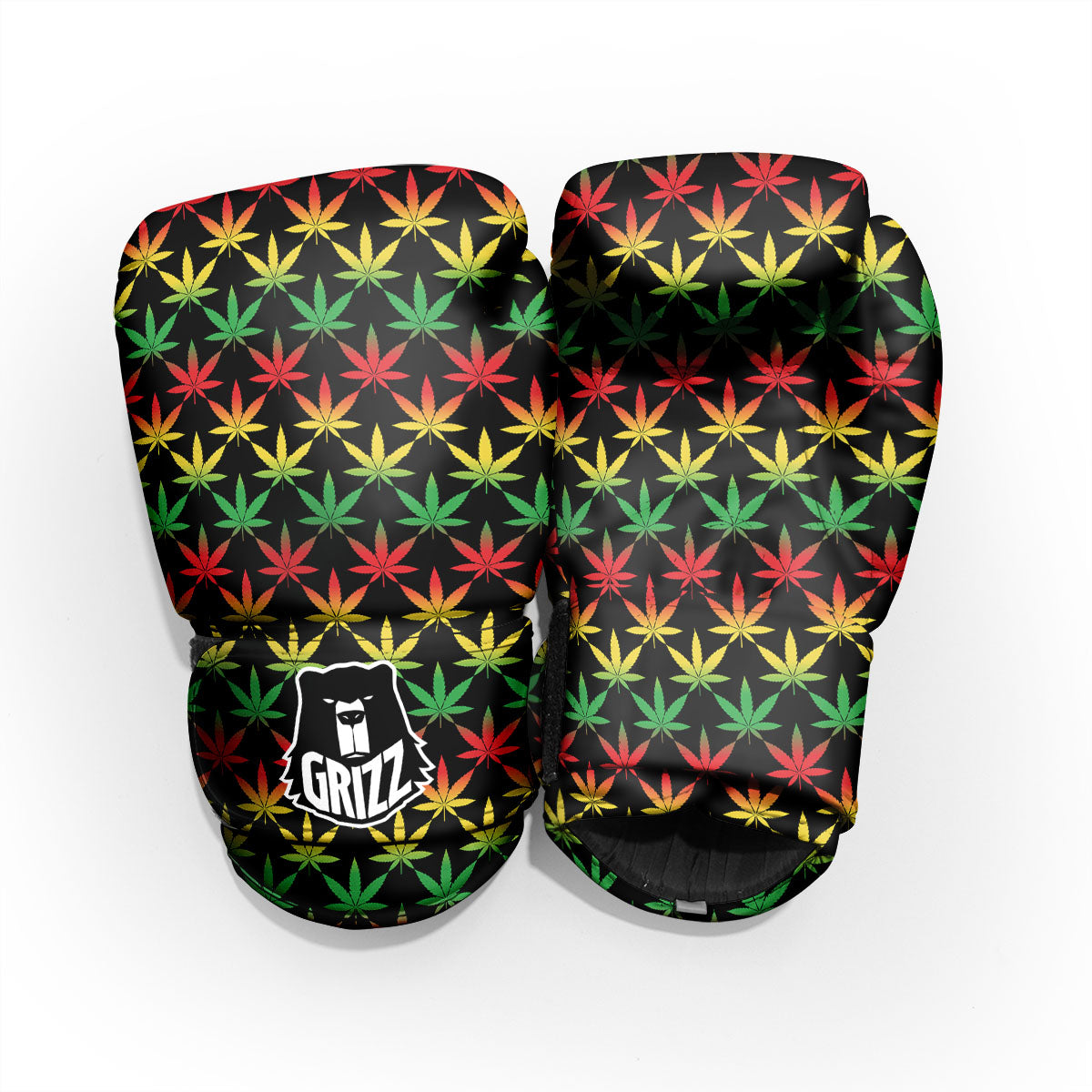 Leaf Reggae Marijuana Print Pattern Sparring Gloves-grizzshop