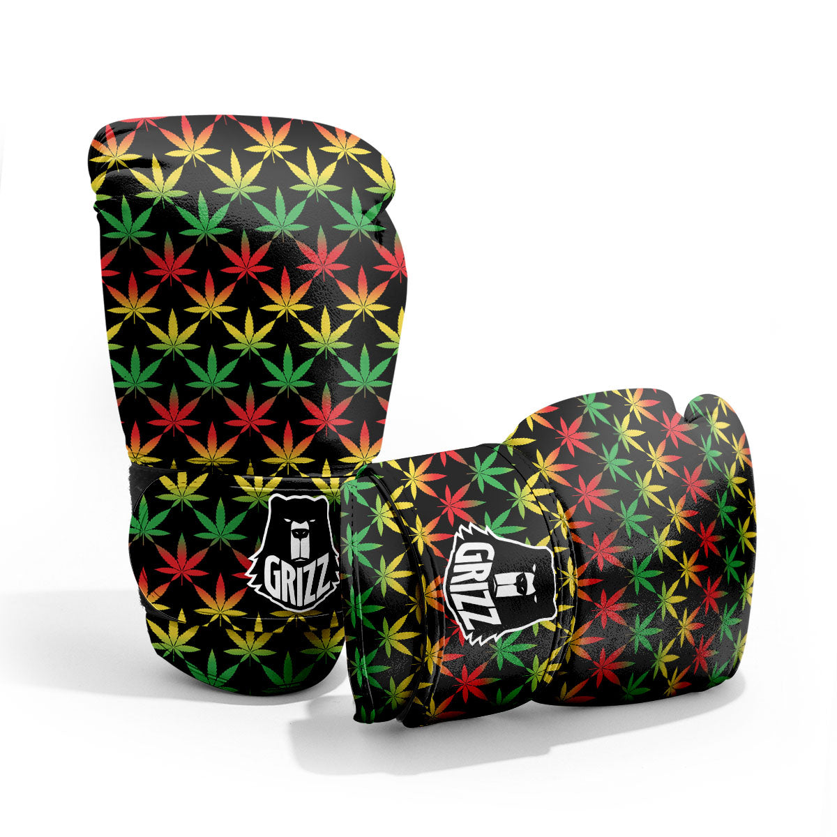 Leaf Reggae Marijuana Print Pattern Sparring Gloves-grizzshop