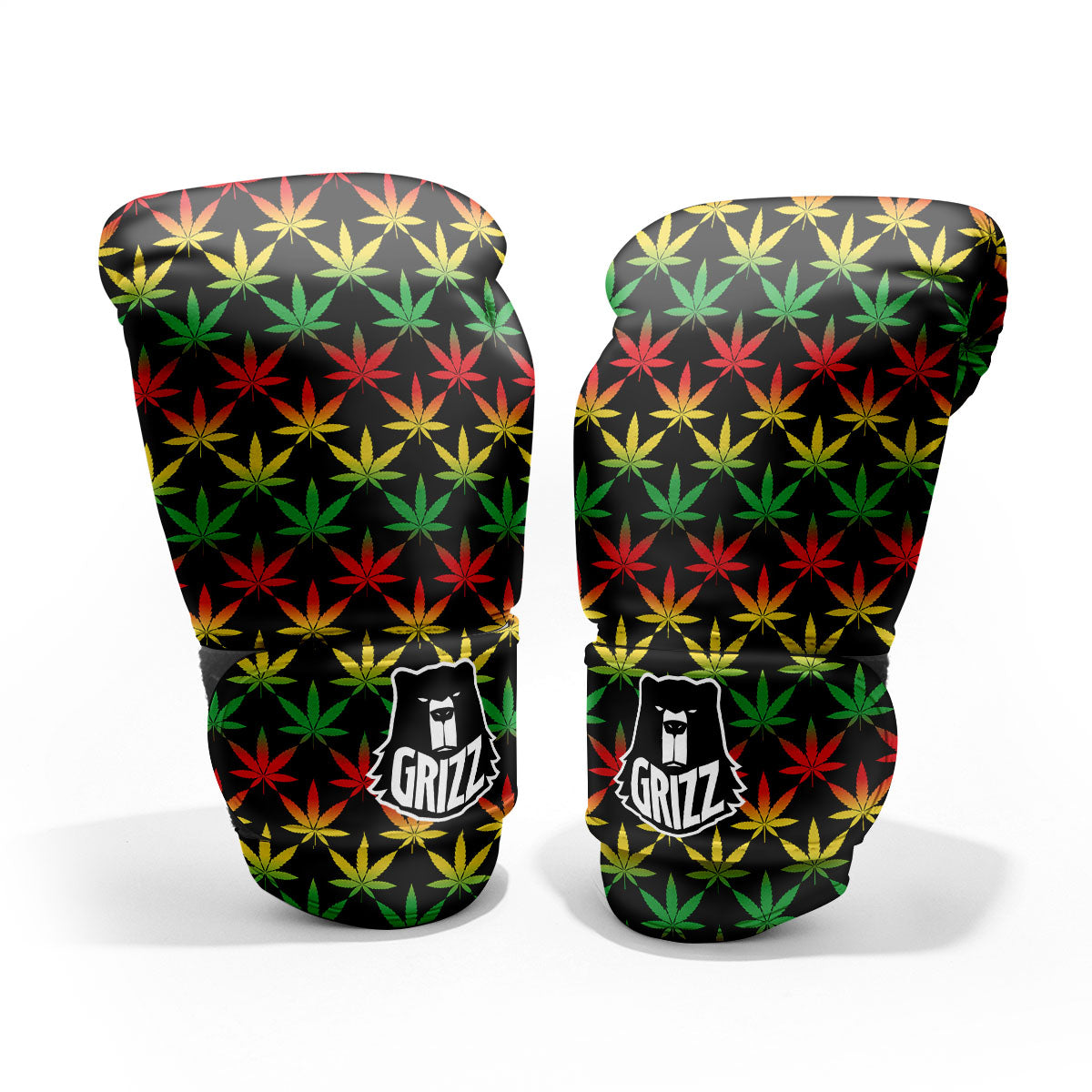 Leaf Reggae Marijuana Print Pattern Sparring Gloves-grizzshop