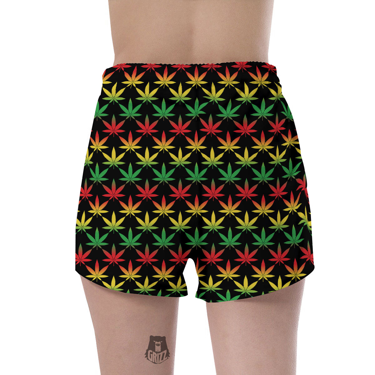 Leaf Reggae Marijuana Print Pattern Women's Shorts-grizzshop