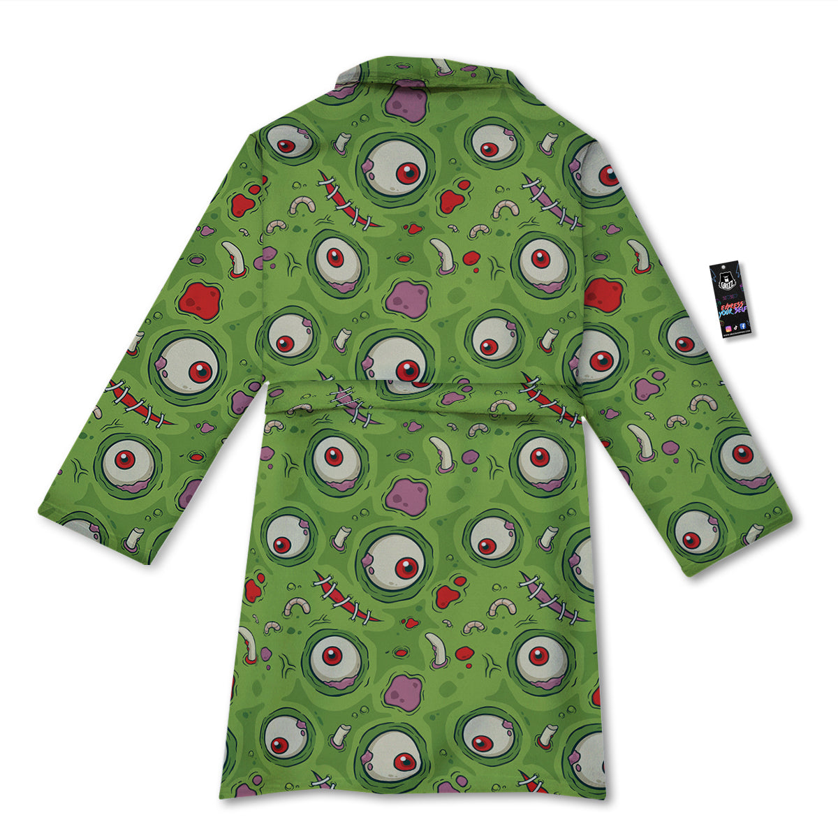 Leateher Face Zombie Print Pattern Bathrobe-grizzshop