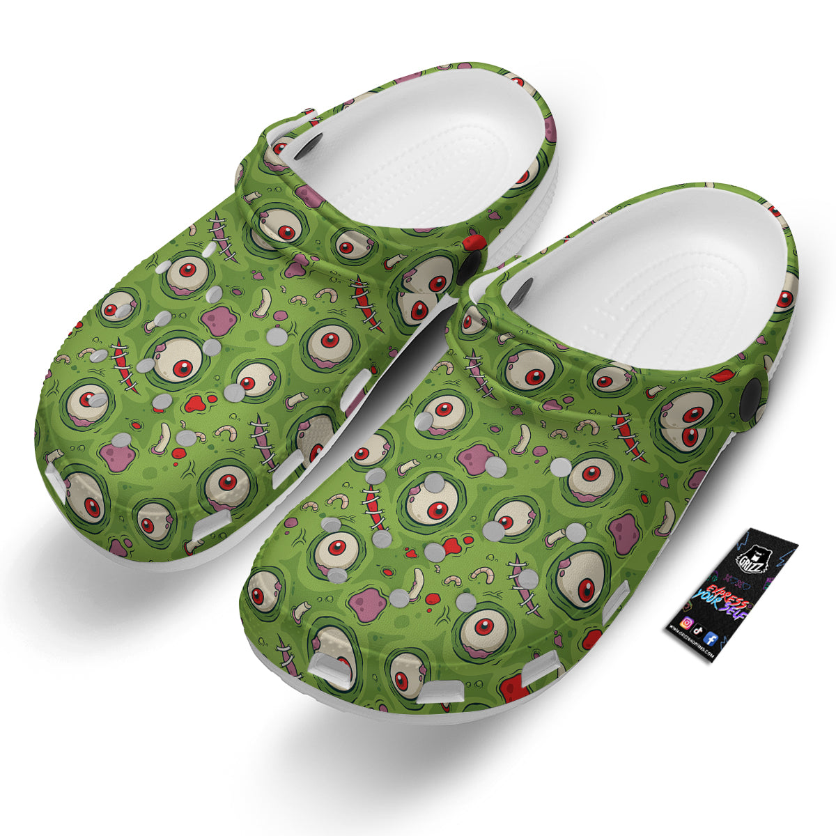 Leateher Face Zombie Print Pattern Clog-grizzshop