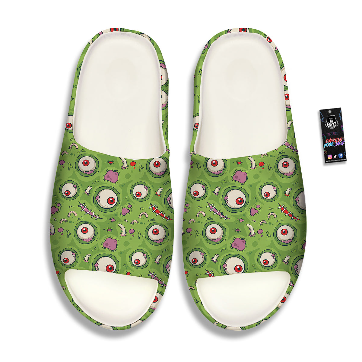 Leateher Face Zombie Print Pattern Sandals-grizzshop