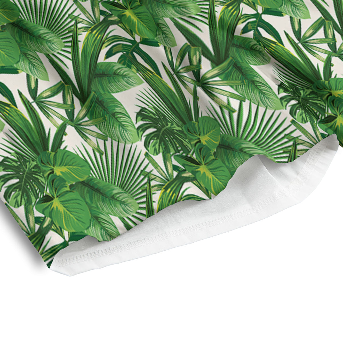 Leaves Hawaiian Palm Print Pattern Men's Athletic Shorts