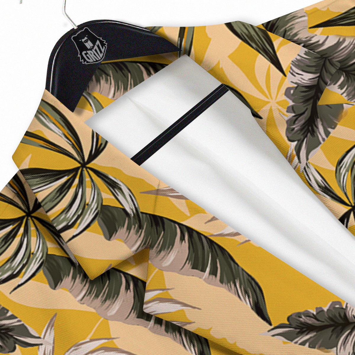 Leaves Monstera Yellow Print Pattern Men's Sport Coat-grizzshop