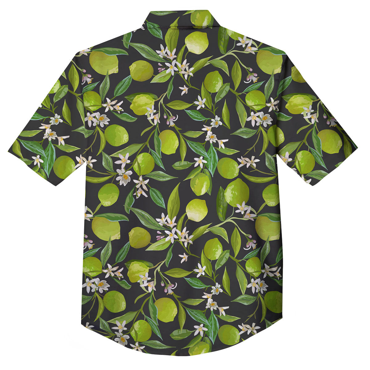Lemon And Lime Print Pattern Button Up Shirt-grizzshop